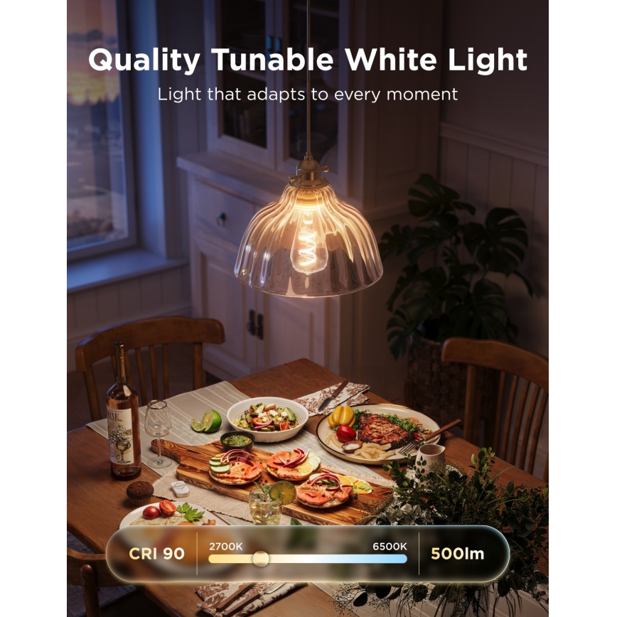Govee - Pack de 2 bombillas LED RGBWW regulables Smart MATTER ST64 E27/5W/230V 2700-6500K Wi-Fi