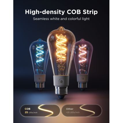 Govee - Pack de 2 bombillas LED RGBWW regulables Smart MATTER ST64 E27/5W/230V 2700-6500K Wi-Fi