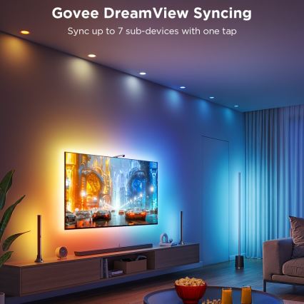 Govee - SET 2x Iluminación trasera TV 55-65 Iluminación LED SMART RGBICW Wi-Fi