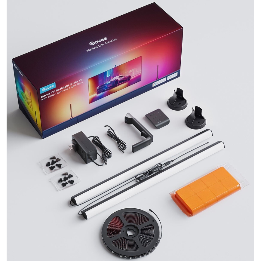 Govee - SET 2x Iluminación trasera TV 55-65 Iluminación LED SMART RGBICW Wi-Fi