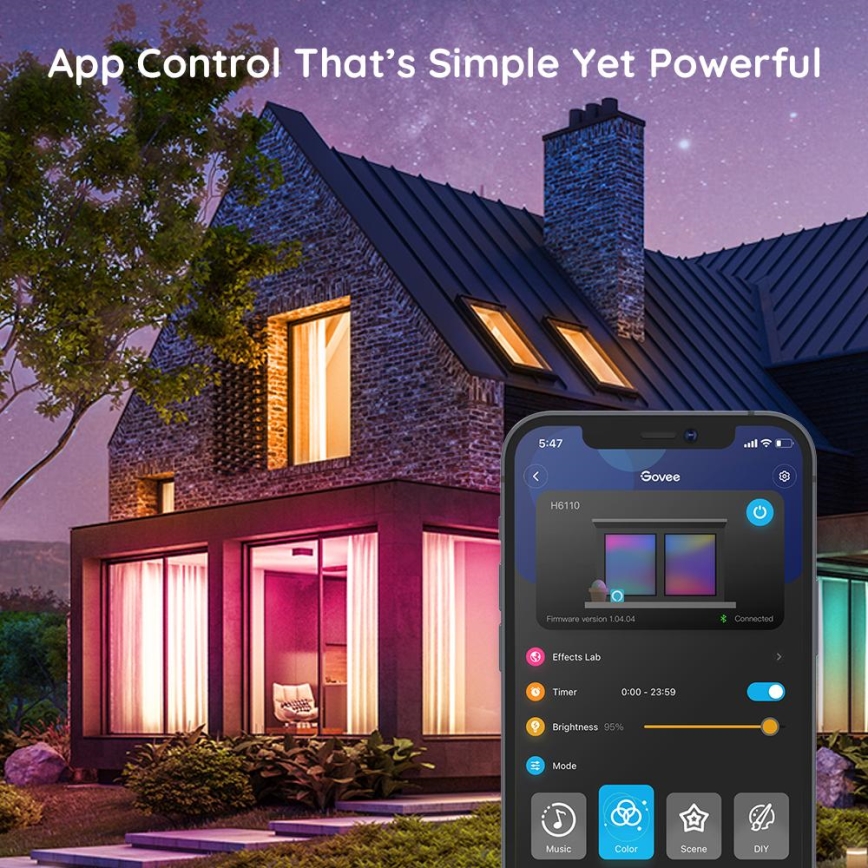 Govee - Tira LED RGB regulable inteligente LED/36W/24V 10m Wi-Fi