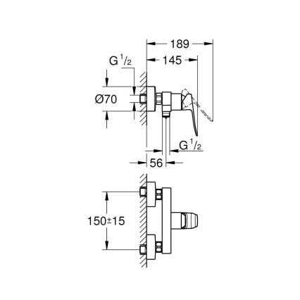 GROHE 1018742430 - Grifo de ducha DICE, negro