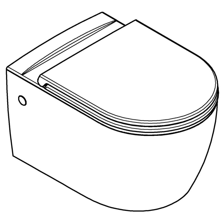 GROHE 103848SH00 - Inodoro suspendido START ROUND de cerámica, 368 × 543 mm, blanco duradero