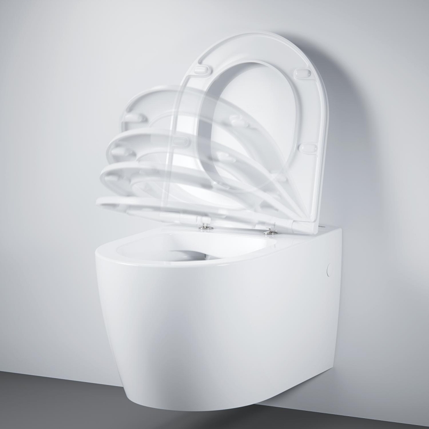 GROHE 103848SH00 - Inodoro suspendido START ROUND de cerámica, 368 × 543 mm, blanco duradero