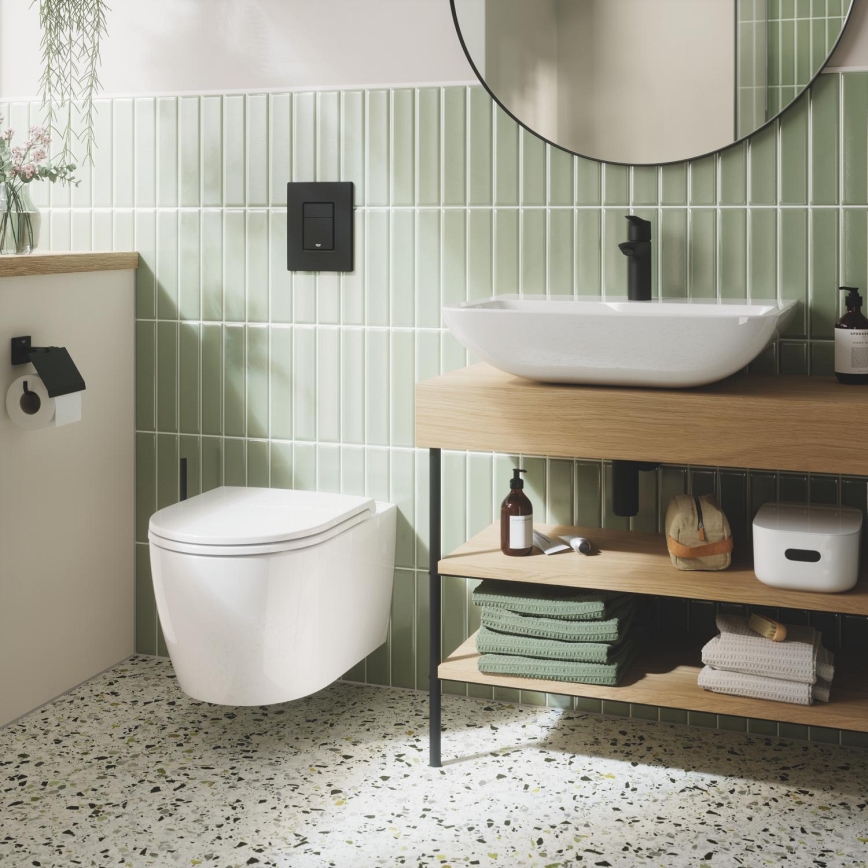 GROHE 103848SH00 - Inodoro suspendido START ROUND de cerámica, 368 × 543 mm, blanco duradero