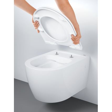 GROHE 103848SH00 - Inodoro suspendido START ROUND de cerámica, 368 × 543 mm, blanco duradero