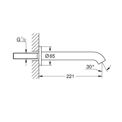 GROHE 13449DC1 - Desagüe para bañera ESSENCE 221 mm acero inoxidable