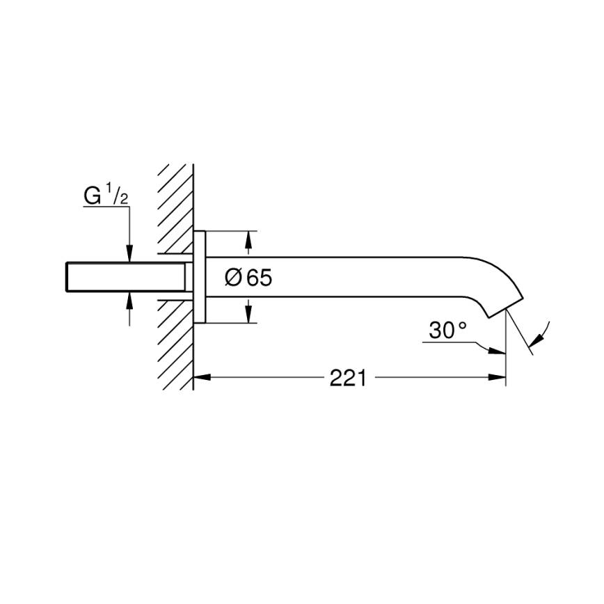 GROHE 13449DC1 - Desagüe para bañera ESSENCE 221 mm acero inoxidable