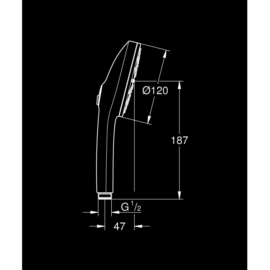 GROHE 1348630000 - Ducha de mano VITALIO JOY+ 120 mm, acabado cromado brillante