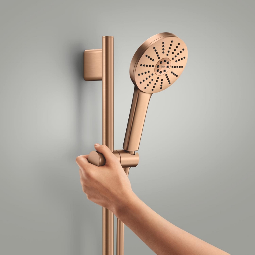 GROHE 134866DL00 - Juego de ducha VITALIO JOY+ 120 mm, acabado en cobre