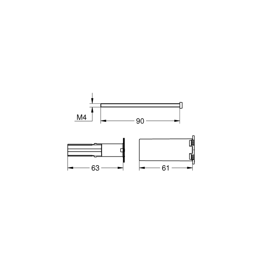 GROHE 14058000 - Kit de extensión universal 25 mm