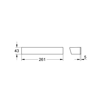 GROHE 18608001 - Repisa GROHTHERM 2000, cromo brillante