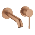 GROHE 19408DL1 - Grifo de lavabo para instalación en 2 orificios ESSENCE, 183 mm, acabado bronce
