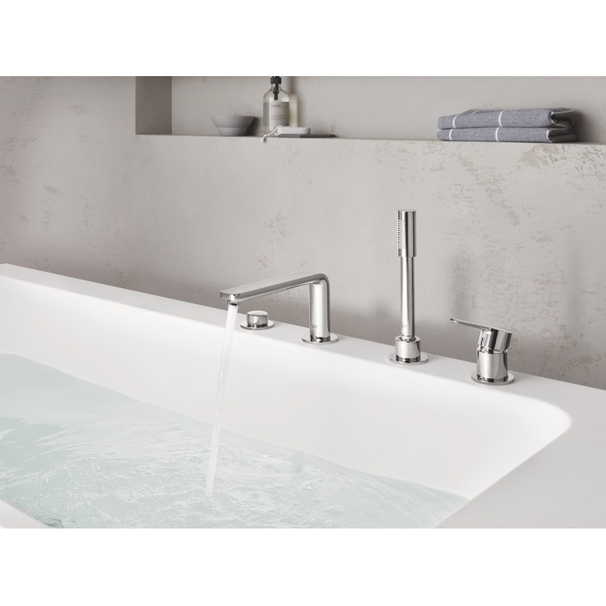 GROHE 19577001 - Mezclador para bañera de cuatro orificios LINEARE, cromo brillante