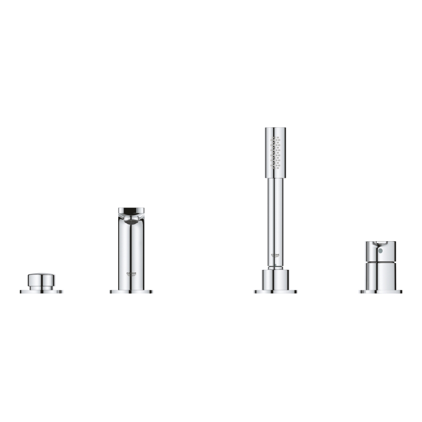 GROHE 19577001 - Mezclador para bañera de cuatro orificios LINEARE, cromo brillante