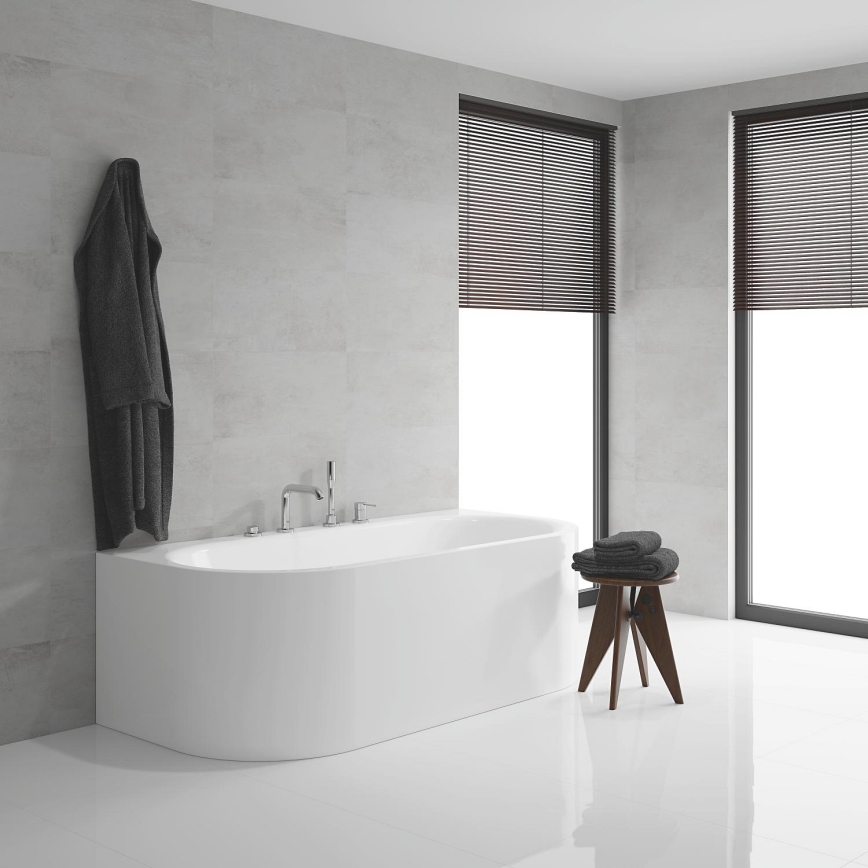 GROHE 19578001 - Conjunto monomando para bañera de 4 orificios ESSENCE 197 mm cromo brillante