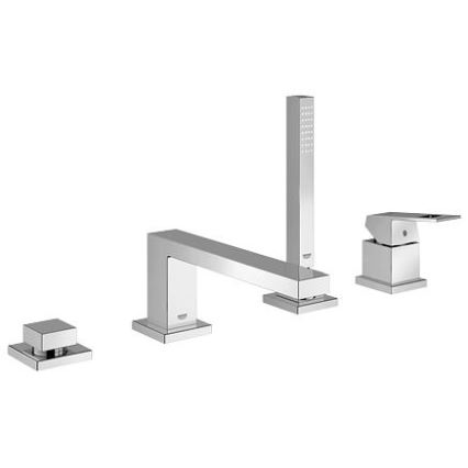 GROHE 19897001 - Grifo de bañera de cuatro orificios EUROCUBE, acabado en cromo brillante