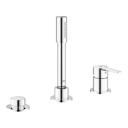 GROHE 19965001 - Batería para bañera de 3 orificios LINEARE, cromo brillante