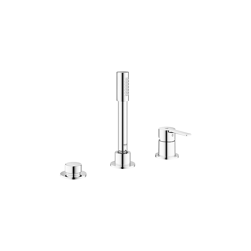 GROHE 19965001 - Batería para bañera de 3 orificios LINEARE, cromo brillante