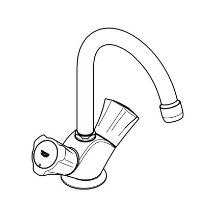 GROHE 21375001 - Grifo monomando para lavabo COSTA L, cromo brillante