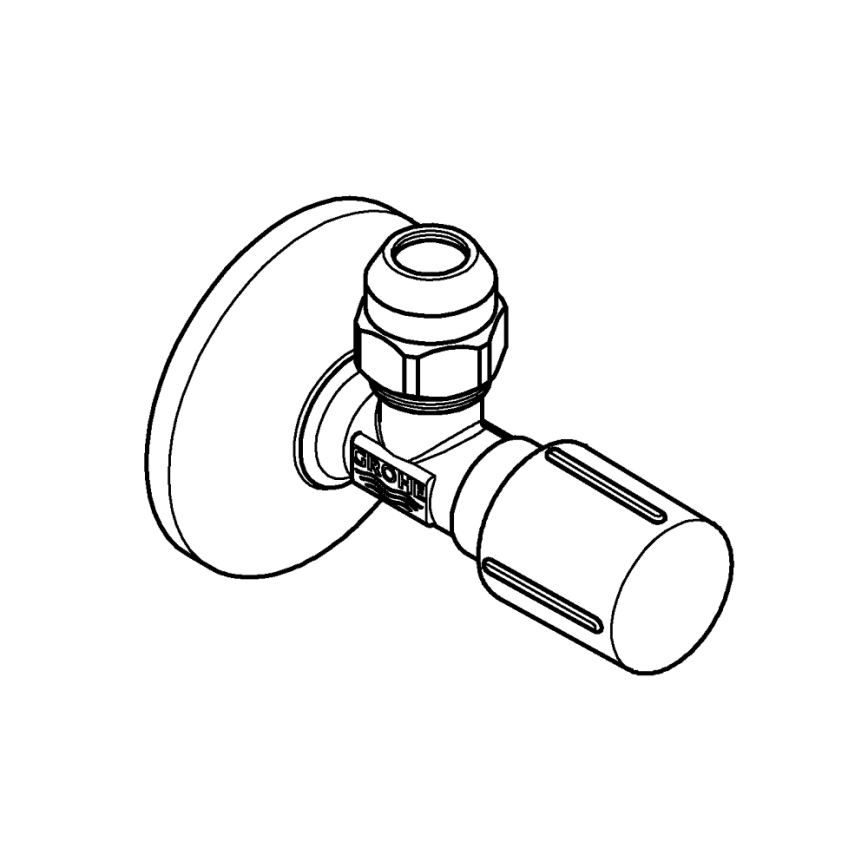 GROHE 22037000 - Válvula angular DN 15, acabado cromado brillante