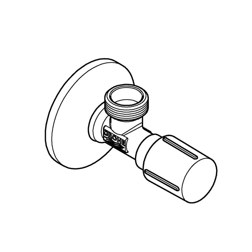 GROHE 22041001 - Válvula angular DN 15, acabado cromado brillante