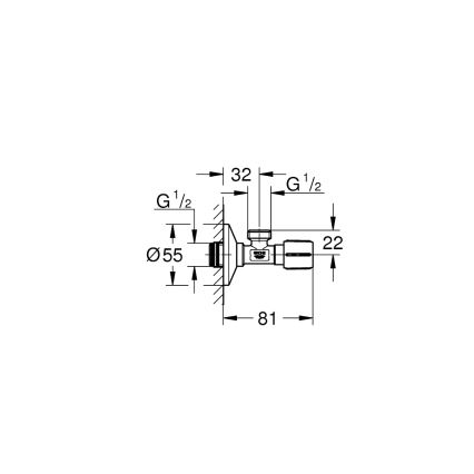 GROHE 22043000 - Válvula angular UNIVERSAL DN 15 cromo brillante