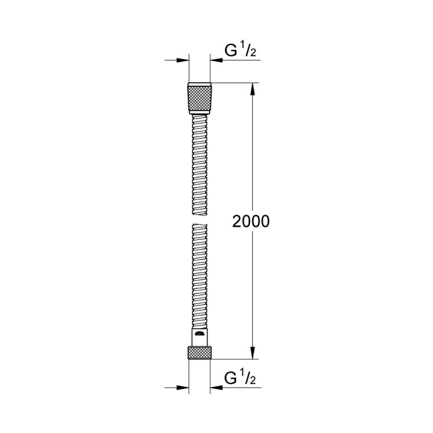 GROHE 22103000 - Manguera de ducha VITALIOFLEX METAL LONG-LIFE 2000 mm cromado