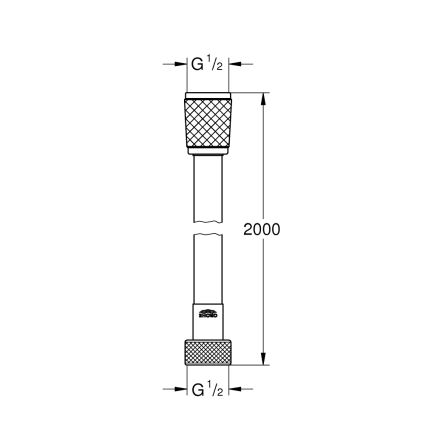 GROHE 22113000 - Manguera de ducha VITALIOFLEX TREND 2000 mm cromo brillante