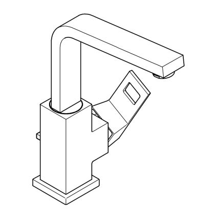 GROHE 2313500E - Grifo de lavabo EUROCUBE tamaño L cromo brillante