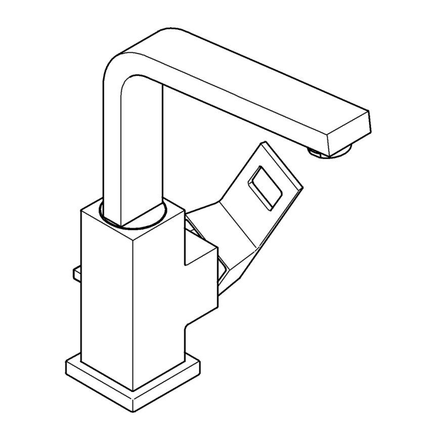 GROHE 2313500E - Grifo de lavabo EUROCUBE tamaño L cromo brillante
