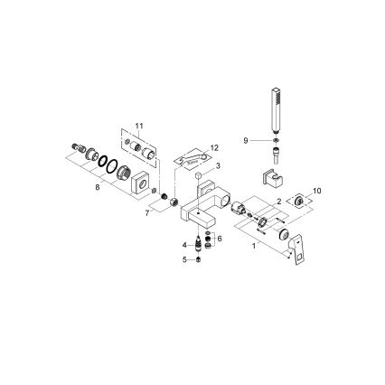 GROHE 23141000 - Grifo de bañera EUROCUBE DN 15 cromo brillante