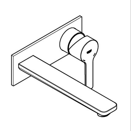 GROHE 23444AL1 - Grifo de lavabo para instalación empotrada LINEARE 207 mm grafito