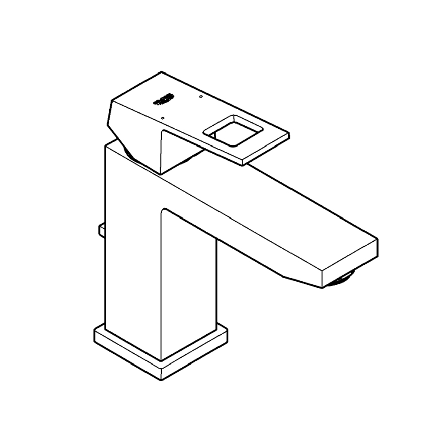 GROHE 23445AL0 - Grifo de lavabo EUROCUBE, tamaño M, acabado grafito