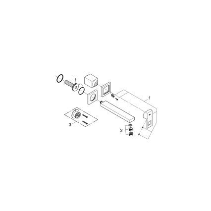 GROHE 23447000 - Grifo para lavabo EUROCUBE de 231 mm, cromo brillante