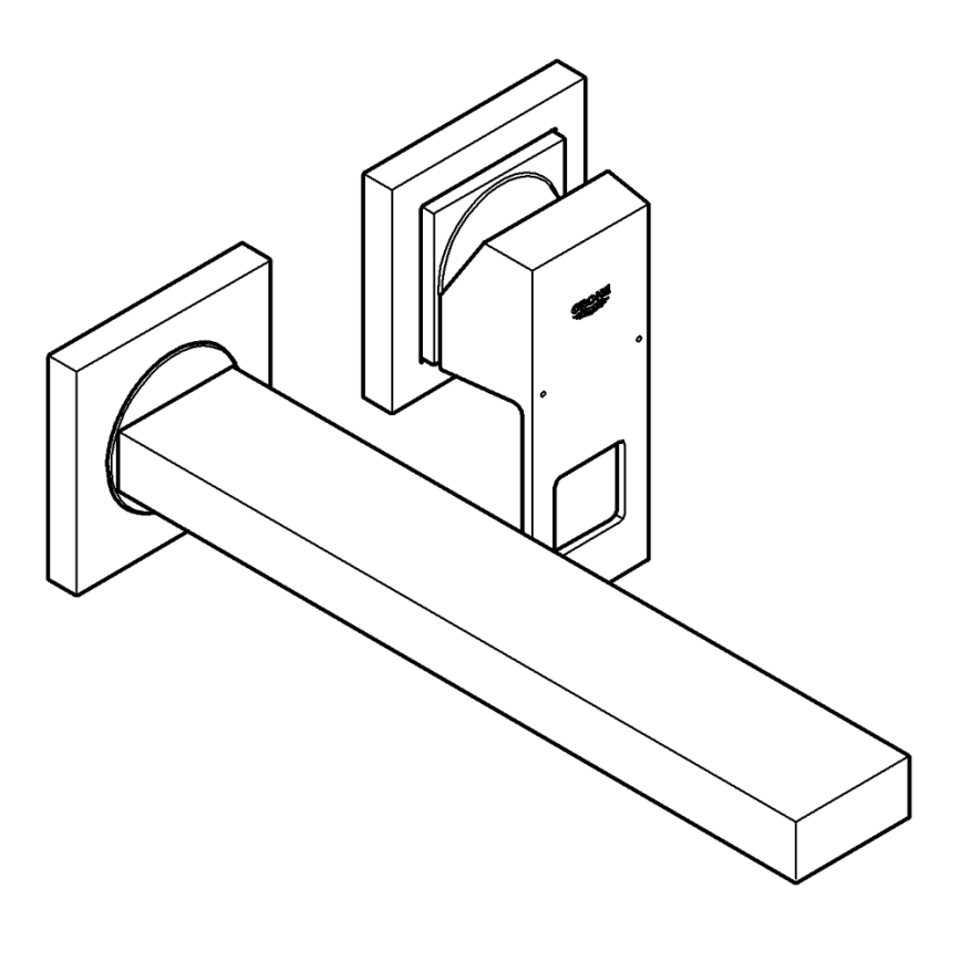 GROHE 23447000 - Grifo para lavabo EUROCUBE de 231 mm, cromo brillante