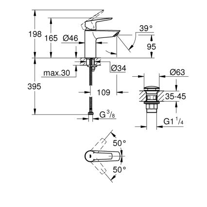 GROHE 23550002 - Grifo de lavabo START DN 15 cromo brillante