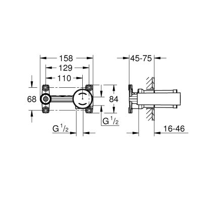 GROHE 23571000 - Cuerpo empotrado para grifería empotrada