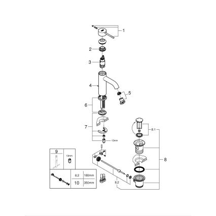 GROHE 23589GL1 - Grifo para lavabo ESSENCE DN 15 en acabado dorado