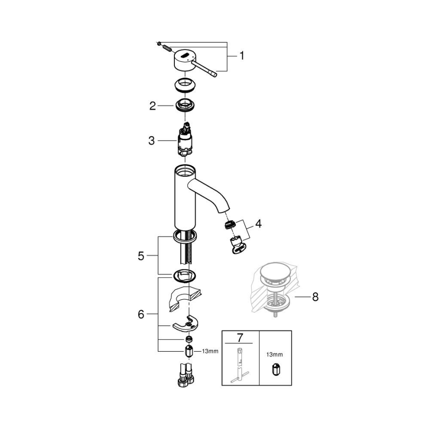 GROHE 23590DA1 - Grifo de lavabo ESSENCE DN 15 acabado bronce