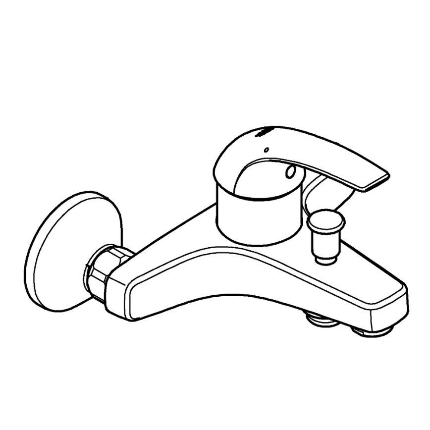 GROHE 23599000 - Mezclador para bañera EUROSMART DN 15 cromo brillante