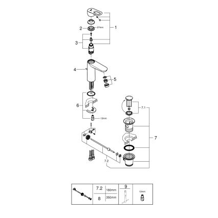 GROHE 23762000 - Grifo de lavabo BAULOOP DN 15, cromo brillante