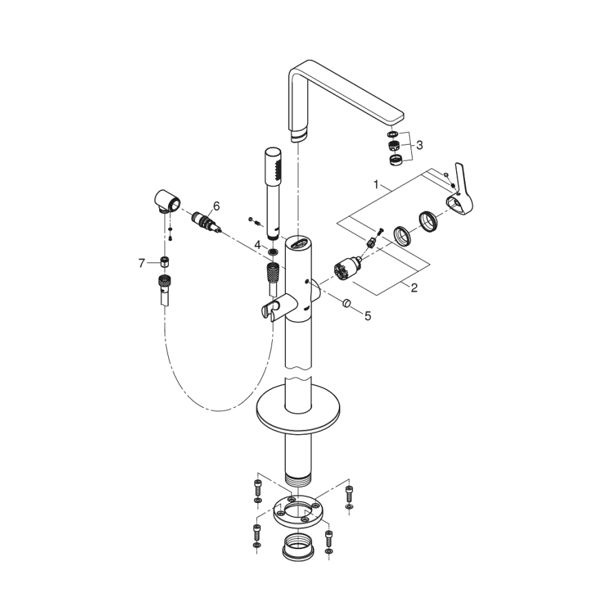 GROHE 23792001 - Grifo de bañera LINEARE 271 mm cromo brillante