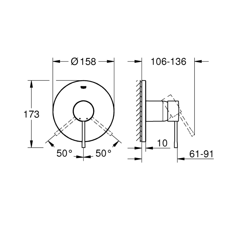 GROHE 24057001 - Grifo de ducha ESSENCE cromo brillante