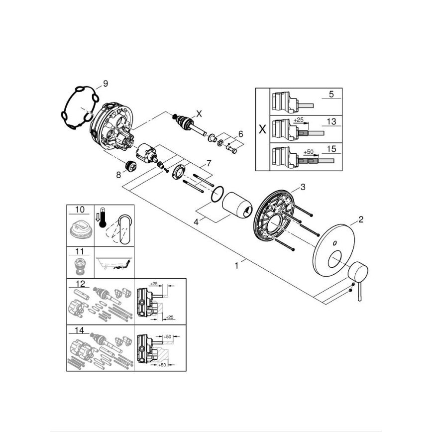 GROHE 24058GN1 - Grifo ESSENCE acabado dorado