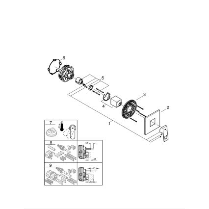 GROHE 24061000 - Mezclador de ducha EUROCUBE, cromo brillante