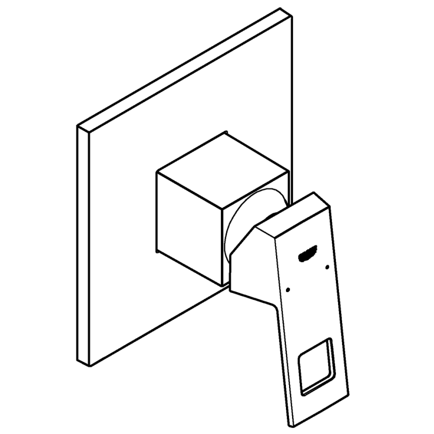 GROHE 24061000 - Mezclador de ducha EUROCUBE, cromo brillante