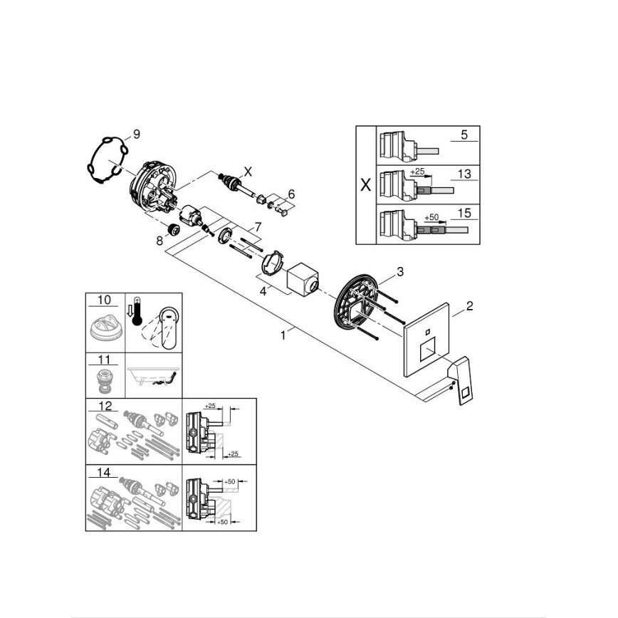 GROHE 24062000 - Grifo EUROCUBE cromo brillante