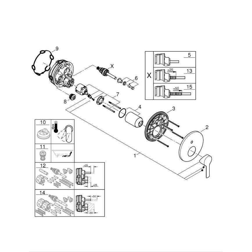 GROHE 24064001 - Grifo LINEARE cromo brillante