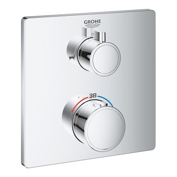 GROHE 24080000 - Mezclador termostático para bañera GROHTHERM, cromo brillante